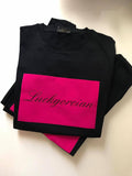 Limited editon t-shirt for women in flock print wide pink